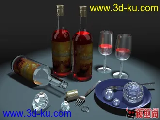 3D打印模型maya玻璃杯子有灯光材质的图片