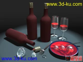 3D打印模型maya玻璃杯子有灯光材质的图片