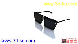 3D打印模型黑色潮流太阳镜的图片