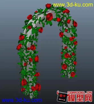 3D打印模型玫瑰花拱门的图片