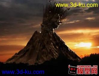 3D打印模型火山场景文件一枚的图片