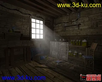 3D打印模型临摹的 一个室内场景的图片