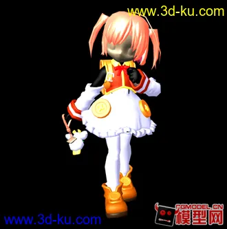 3D打印模型一个很可爱的小女孩的图片