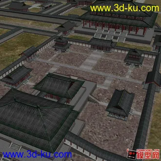 刚的到的一个大明宫 模型场景！！！的图片