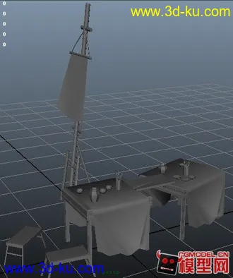 3D打印模型一个早餐摊子的图片