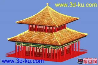 3D打印模型一个鼓楼建筑啊，喜欢来的拿走啊 ~~~~的图片