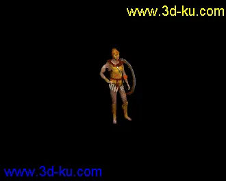 3D打印模型SpartanKing古典人物附加几个动作的图片