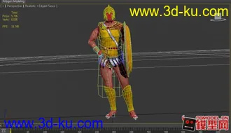 3D打印模型SpartanKing古典人物附加几个动作的图片