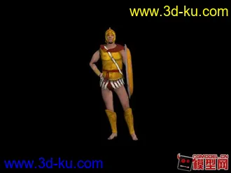 3D打印模型SpartanKing古典人物附加几个动作的图片