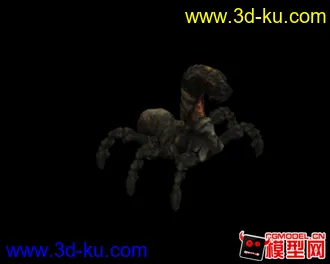 3D打印模型洞穴蠕虫【骨骼+动作】的图片