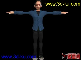 3个男性模型附加骨骼的图片