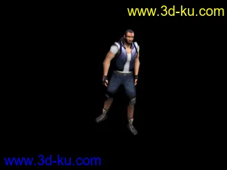 3D打印模型男性角色带骨骼和动画的图片