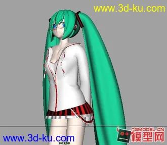 初音模型，新手制作的图片