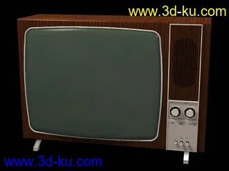 3D打印模型一台很老的电视机的图片