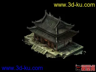 3D打印模型游戏场景破庙主殿的图片