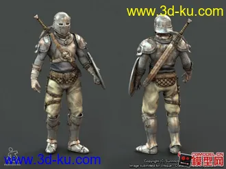 3D打印模型第一次做的一个比较完整的战士成品哦的图片