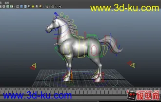 3D打印模型千里马----带绑定 可作动作的图片
