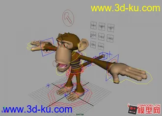 3D打印模型免费 猴子 动物 表情 骨骼的图片
