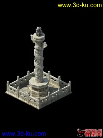 3D打印模型盘龙柱的图片