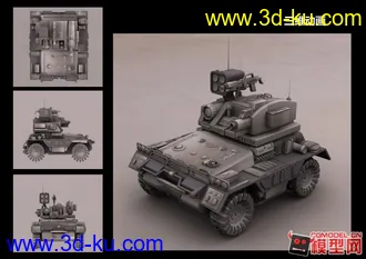 3D打印模型小小装甲车的图片