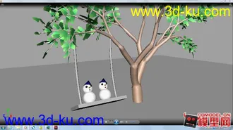 3D打印模型雪人荡秋千动画！的图片