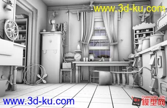 3D打印模型室内场景的图片