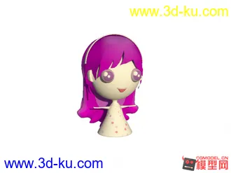 3D打印模型长头发娃娃的图片