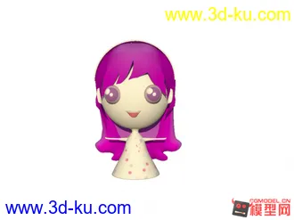 3D打印模型长头发娃娃的图片