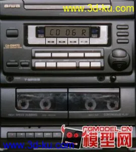 3D打印模型家庭用舊式床頭音響的图片