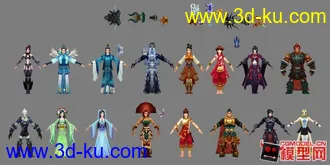3D打印模型创世西游18个角色的图片