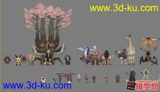 3D打印模型有怪物有人物的图片