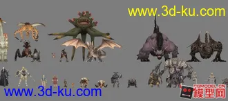 3D打印模型有怪物有人物的图片