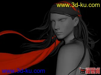 3D打印模型女人半身像，无材质。的图片