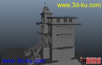 3D打印模型楼房白模的图片