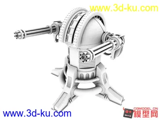 碉堡模型，侧翼加特林的图片