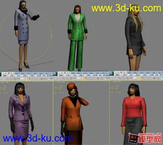 3D打印模型人物 简模 有材质，骨骼和基础动作的图片