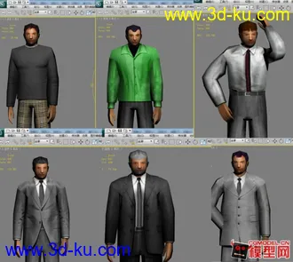 3D打印模型人物 简模 有材质，骨骼和基础动作的图片