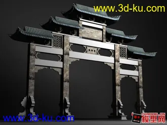 3D打印模型古建筑   牌坊的图片