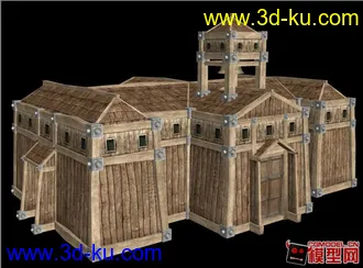 3D打印模型一套中世纪木质军营，带贴图带法线。的图片