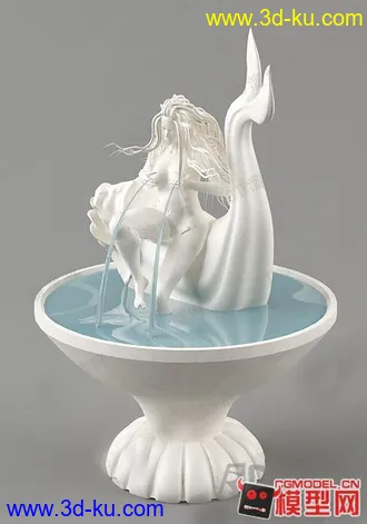 3D打印模型精致喷泉  西欧风格的图片