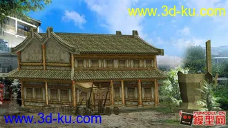 3D打印模型古代建筑场景的图片