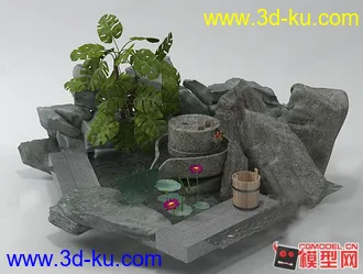 3D打印模型园林一景的图片