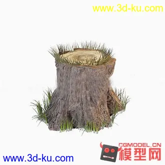 高精  树桩 模型的图片