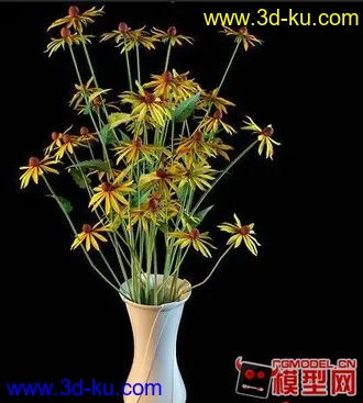 3D打印模型高质量盆栽（带材质）花 树精品28的图片