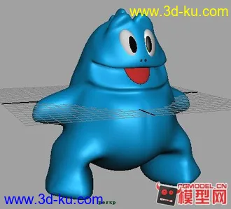 3D打印模型蓝色Q龙的图片