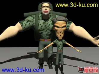 3D打印模型自己做的两个动画角色，有需要的请下载的图片