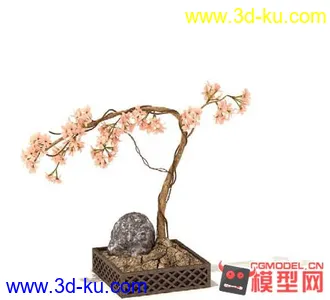 3D打印模型高质量免费盆栽盆景（带材质）精品68的图片