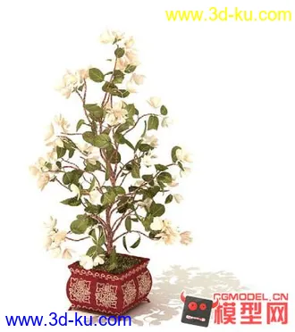 3D打印模型高质量免费盆栽盆景（带材质）精品68的图片