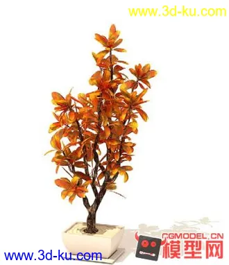 3D打印模型高质量免费盆栽盆景（带材质）精品68的图片