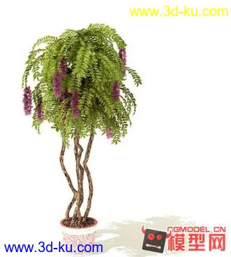 3D打印模型高质量免费盆栽盆景（带材质）精品68的图片